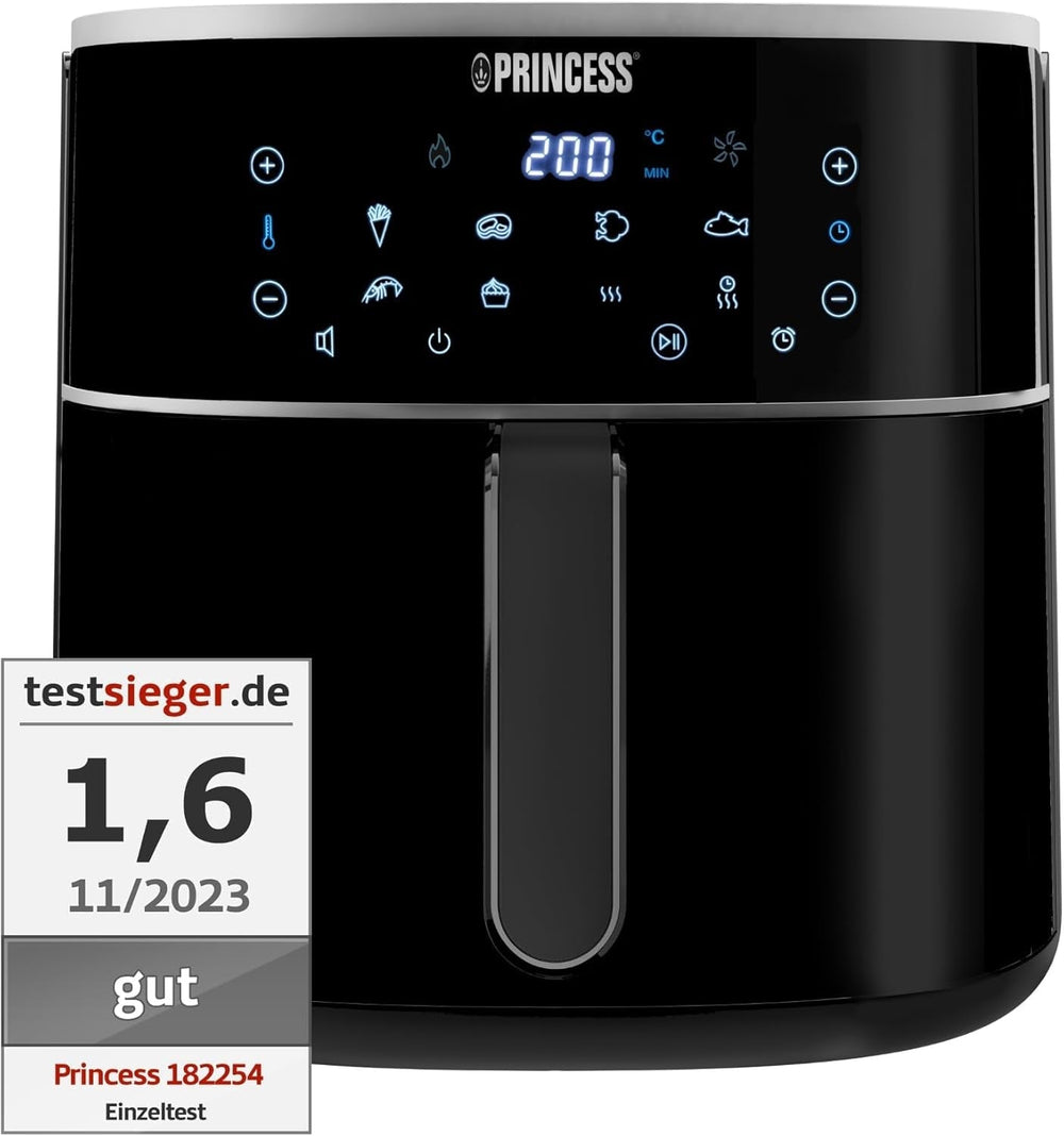 Princess Digital Hot Air Fryer - Változtatható tálkapacitás - maximum 8 liter - 6 előre beállított program Készülékek Naty Shop 8 liter