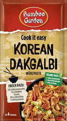 Bamboo Garden - koreai Dakgalbi Würzpaste | Zum Marinieren von Hühnchen, Gemüse und Tofu | 4 adaghoz | Vegán, természetes összetevők | 50 g zacskóban