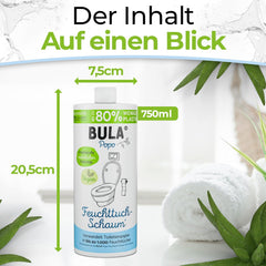 BULA® Popo utántöltő flakon (750 ml) CSAK 150 ml-es és 50 ml-es üvegeink UTÁNTÖLTÉSÉHEZ! | Akár 1000 törlőkendőt is helyettesít! | Természetes eredetű összetevőkkel