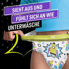 Űrhajó pizsamanadrág, 9 nedvszívó éjszakai nadrág, 8 év, 27-43 kg, egész éjszakai szivárgás elleni védelem