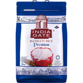 INDIA GATE Premium Basmati Rice – Hosszú szemű finom, aromás rizs Indiából, finom hosszú szemű (1 x 5 kg)
