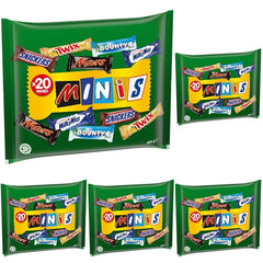 Vegyes mini, Snickers, Bounty, Twix, Milky Way, csokoládé tömeges csomag, egy csomag (1 x 400 g) (5 db-os csomag)
