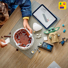 LEGO Star Wars 75403 Grogu a Mandalorian Repulsor bölcsőjében - Gyűjthető minifigura - Építhető, játszható és bemutatható modell - Otthoni dekorációk - Ajándék 10 év feletti fiúknak és lányoknak Építőkészletek Besuche den LEGO-Store