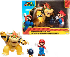 Nintendo Super Mario Bowser 18 cm vs. Mario figurakészlet (1. hullám) akciófigurák Naty Shop alapértelmezett cím