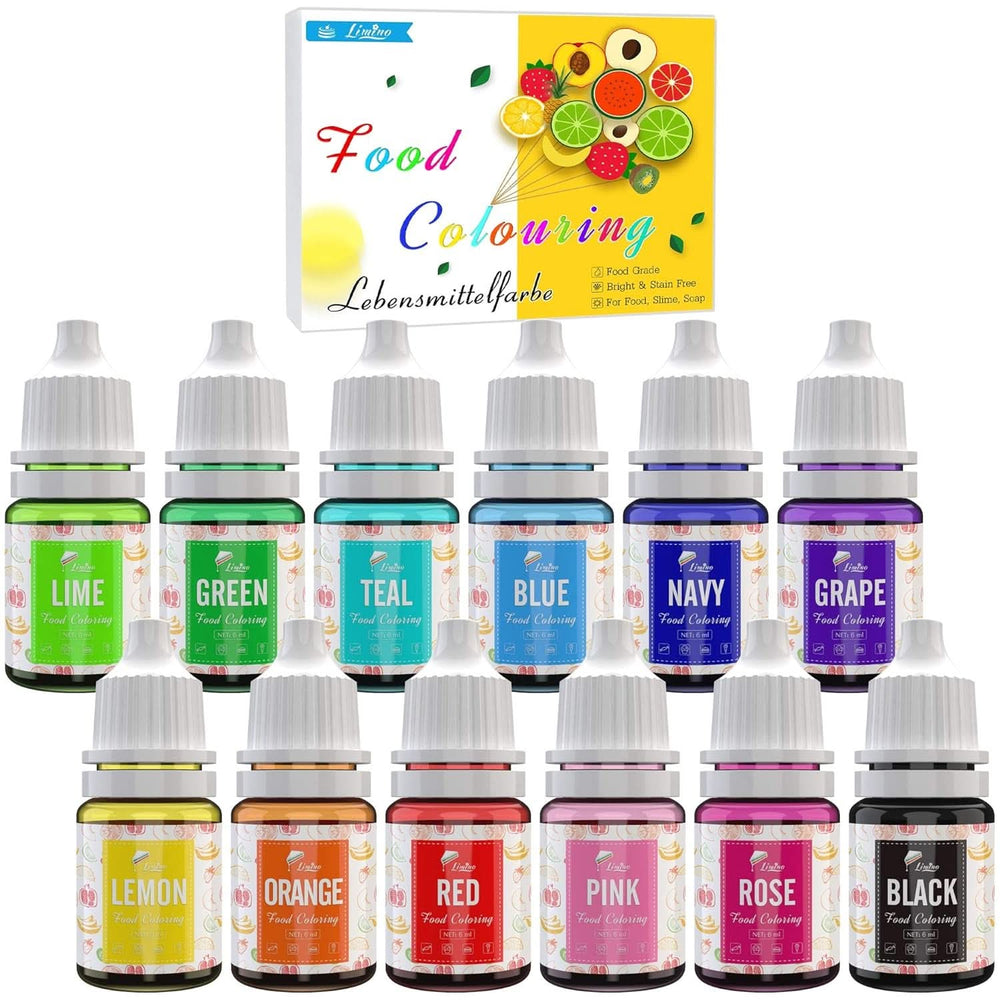 Set 12 coloranti alimentari x 6 ml, lichid Naty Shop Default Title