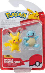 Pokémon PKW3586 - Csatafigura csomag - Pikachu és Schiggy hivatalos részletes figurák 5 cm-es akciófigurák Naty Shop