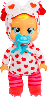 Cry Babies Tiny Cuddles Monster Momo, Plüsch-Baby-Puppe, Tiny Cuddles mit personalisiertem Pajama eines Monsters, das echte Tränen weint, Kinder ab 18+ Monaten