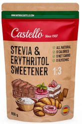 Stevia + Eritrit 1:3 édesítőszer, 1G = 3G cukor, 850 gramm édesítőszer Naty Shop