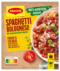 MAGGI Fix for Spaghetti Bolognese, Würzmischung, 100%-ban természetes összetevők, 3 adagos, 1er Pack (1 x 36g Packung)
