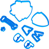 Formă de tăiat fondant Patrula Cățelușilor, plastic, albastru, 8x7x1.5 cm