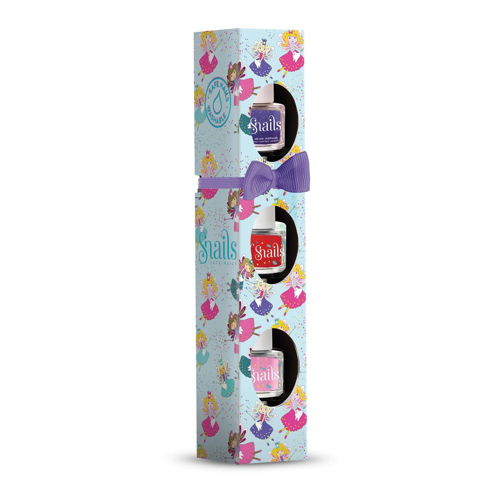 Csigák 510421 Gyerek körömlakk ajándék szett, Mini Fairy 3x5 ml, vízbázisú, mosható, biztonságos, vegán