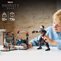 LEGO Marvel Amerika Kapitány: Polgárháborús akciópárbaj - Szuperhős játékkészlet 8 minifigurával - Repülőgép építő- és játékkészlet - Ajándék fiúknak és lányoknak 76314 építőkészletek Besuche den LEGO-Store