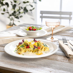vivo - Villeroy & Boch Group – Essential White Dinner Set 18 tlg. Weiß, Spülmaschinenfest, Mikrowellensicher, Geschirr Set für 6 Personen, Müslischalen, Speiseteller, Dessertteller, Premium Porzellan