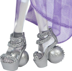 Monster High Spectra Vondergeist baba Rhuen Ferrettel és olyan kiegészítőkkel, mint a hátizsák, táblagép, snackek és egyebek, HXH77 Naty Shop babák