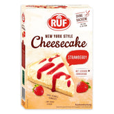 RUF New York Cheesecake Strawberry No Bake, Eredeti amerikai sajttorta eperszósszal, 360 gramm Kitchen Naty Shop 360 gramm epres sajttorta