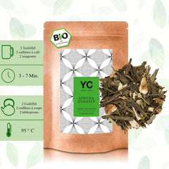 YC Yang Chai Sencha Ceai verde BIO 250G - Ceai japonez vrac cu aromă de bergamotă - Ceai verde japonez original „Sencha Dynasty” din culturi ecologice controlate