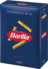 Pasta Barilla Classic Girandole sz. 34, kiváló minőségű durumbúzából készült, mindig al dente (1 x 500g)