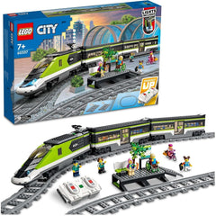 LEGO City Passenger Express vonat, távirányítós vonatkészlet, vasúti játék fényszórókkal, 2 kocsi és 24 sín elem, ajándék gyerekeknek, fiúknak és lányoknak 60337 építőkészletek Besuche den LEGO-Store Single
