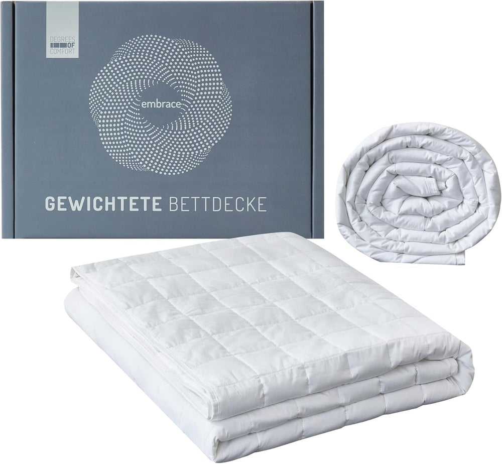 Kényelmes súlyú takaró 135X200Cm 7Kg, stresszoldó terápiás takaró 100% pamutból, nehéz takaró Súlyozott takaró felnőtteknek Javítja az alvást és csökkenti a stresszt.