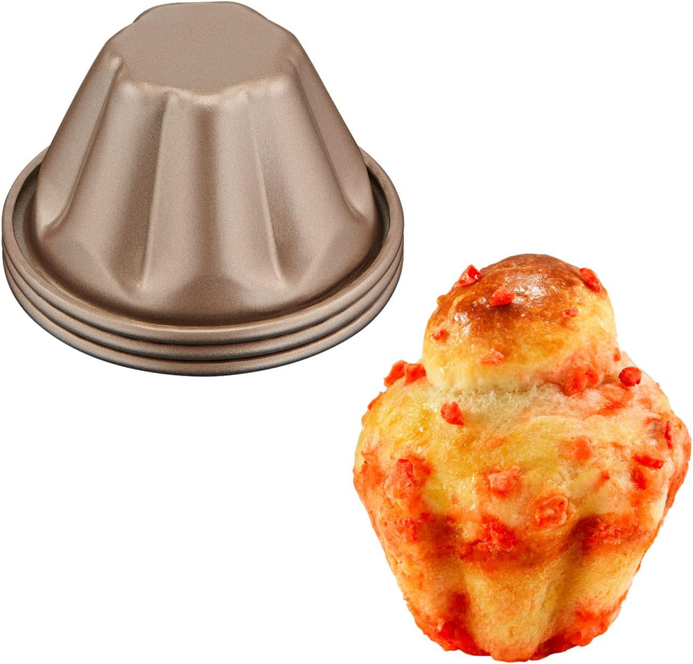 Tefal Creabake J3089304 3 Stück Brioche-Backform Antihaft-Beschichtung, Leicht Entnehmbar, Stapelbar, Einfache Austellung, Backform Formák és tepsi Naty Shop