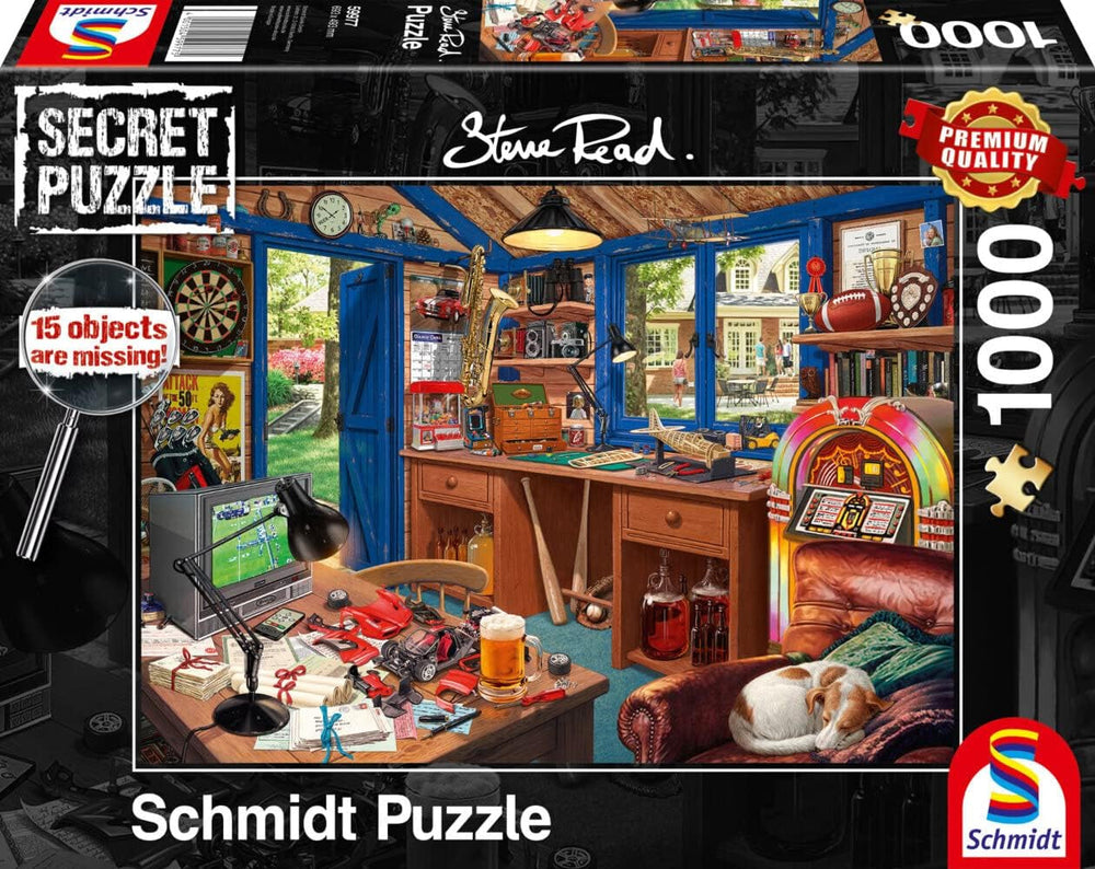 Schmidt Spiele 59977 Puzzle secret, Atelierul tatălui, puzzle jigsaw 1000 piese Puzzle Naty Shop Titlu implicit