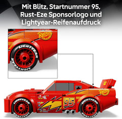 LEGO Speed Champions | Lightning McQueen – Spielzeug zu Cars von Disney Pixar – DIY Deko für Kinderzimmer – Auto Spielset – Kreatives Geschenk für Mädchen, Jungen und Autofans ab 9 Jahren – 77255
