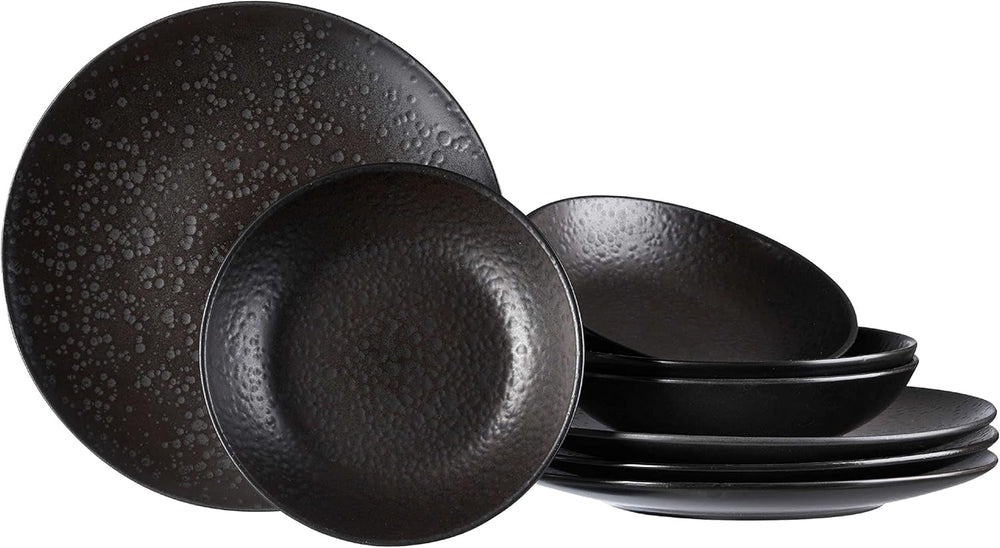 Ritzenhoff & Breker serviciu de masă Kitwe, 8-piese Seturi vesela masa Naty Shop Negru Serviciu de cină