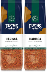 Fuchs Gewürze - Harissa Gewürzmischung im újrahasznosítható Nachfüllbeutel, zum Würzen von Ricegerichten, Couscous, Saucen és Suppen - 60 g