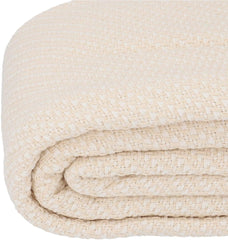 HOMLA Morris Plaid Pamut rojtos takaró - Puha és kényelmes takaró Pamut takaró - finom szövet 130 X 170 Cm Ecru Ágyak és Takarók Besuche den HOMLA-Store