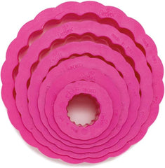 0255301 Set forme de biscuiți, rotunde-ondulate, 6 piese, 1,5/2,5/3,5/5/6,5/8 cm