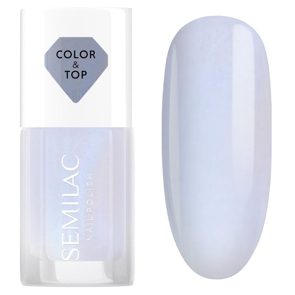 Oja Semilac Top Classic BLUE HOLO GLAZED 7 ml