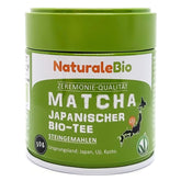 Naturalebio Ceai Matcha pudră de calitate ceremonială Ceai verde original din Japonia. Ceai verde pudră Matcha de calitate ceremonială, produs în Uji, Kyoto. Ideal pentru băut, gătit și latte. Cutie de 30 g.