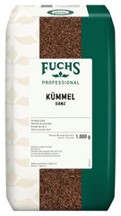 Fuchs Professional - Kümmel ganz | Ungemahlen, zum Würzen von Bratkartoffeln oder Krautgerichten | Profi-Qualität für Großverbraucher und Gastronomie | 1 kg-os újrahasznosítható zacskó