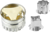 Forme de biscuiți Zenker PATISSERIE pentru fursecuri și biscuiți, Forme cu motive pentru fursecuri Linzer, Cantitate: 1 x Set de forme de biscuiți, 4 bucăți, Argintii