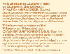 frankonia CSOKOLÁDÉ HOZZÁADOTT CUKOR NÉLKÜL Gluténmentes fehér csokoládé, 80 g