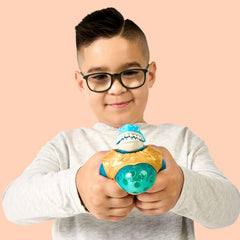 Heroes of Goo Jit To Deep GOO Sea Hero Pack cu Thrash. Figură de acțiune super elastică și extensibilă cu umplutură specială de slime și falcă mobilă Action figures Naty Shop