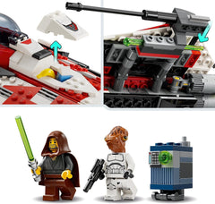 LEGO Star Wars Jedi Bob Starfighter építőjáték csillaghajó játékkockák Népszerű karakterek születésnapi ajándék fiúknak, lányoknak és minden 8 év feletti rajongónak 75388 építőkészletek Beuche den LEGO-Store