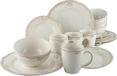 CreaTable, 23601, seria Romantic Vintage, set de veselă cu 16 piese pentru 4 persoane, serviciu combinat din gresie, potrivit pentru mașina de spălat vase și cuptorul cu microunde, producție de calitate