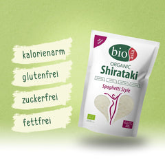 Bioasia Bio Shirataki Spaghetti – Nudeln aus aus Bio-Konjakmehl – Mit niedrigem Kaloriengehalt – Zucker-, Fett- und glutenfrei (1 x 270 g)