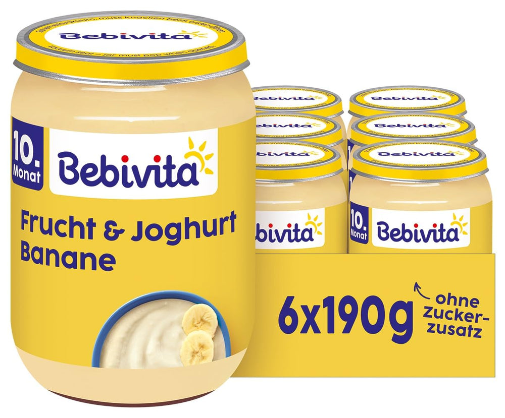 Banán gyümölccsel és joghurttal, 190g, 6 db-os csomag (6x190g)