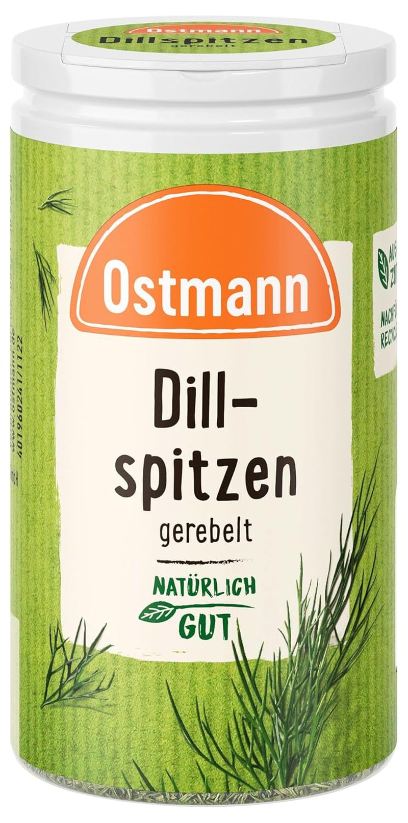 Ostmann Gewürze - Dillspitzen gerebelt | Ideális burgonyasalátához, halételekhez és mustárszószhoz 12,5 g in der Streudose