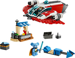 LEGO Star Wars: A fiatal Jedi Bíbor Firehawk kalandjai, kezdőkészlet gyerekeknek megépíthető űrhajóval, motorkerékpárral és 3 figurával, ajándék fiúknak és lányoknak 4 éves 75384 építőkészlet Besuche den LEGO-Store