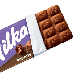 Milka Noisette – alpesi tejcsokoládé finom, krémes mogyorós töltelékkel – 25 x 90g