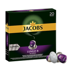 Kaffeekapseln Lungo Intenso, Intensität 8 von 12, 10 x 20 Getränke & Kaffeekapseln Krönung Crema, 200 Nespresso kompatible Kapseln, 10er Pack, 10 x 20 Getränke, 1040 g