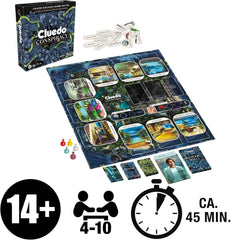 A Hasbro Gaming Cluedo Conspiracy társasjátéka felnőtteknek és tizenéveseknek, a rejtélyes játék német változata, 4-10 játékos számára, 14 éves kortól