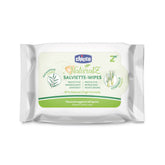 Chicco NaturalZ védő nedves törlőkendők, 20 db-os kiszerelésben. Természetes nyári védelem citromfűvel és eukaliptusszal, nappali és éjszakai védelem.