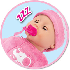 Simba 105140501 Laura Puppe Schlummerzeit (38 cm) - Weichkörper-Babypuppe mit Atembewegungen, Schlafaugen & 14 Geräuschen - Kinder-Spielzeug für Mädchen und Jungen ab 1,5 Jahre