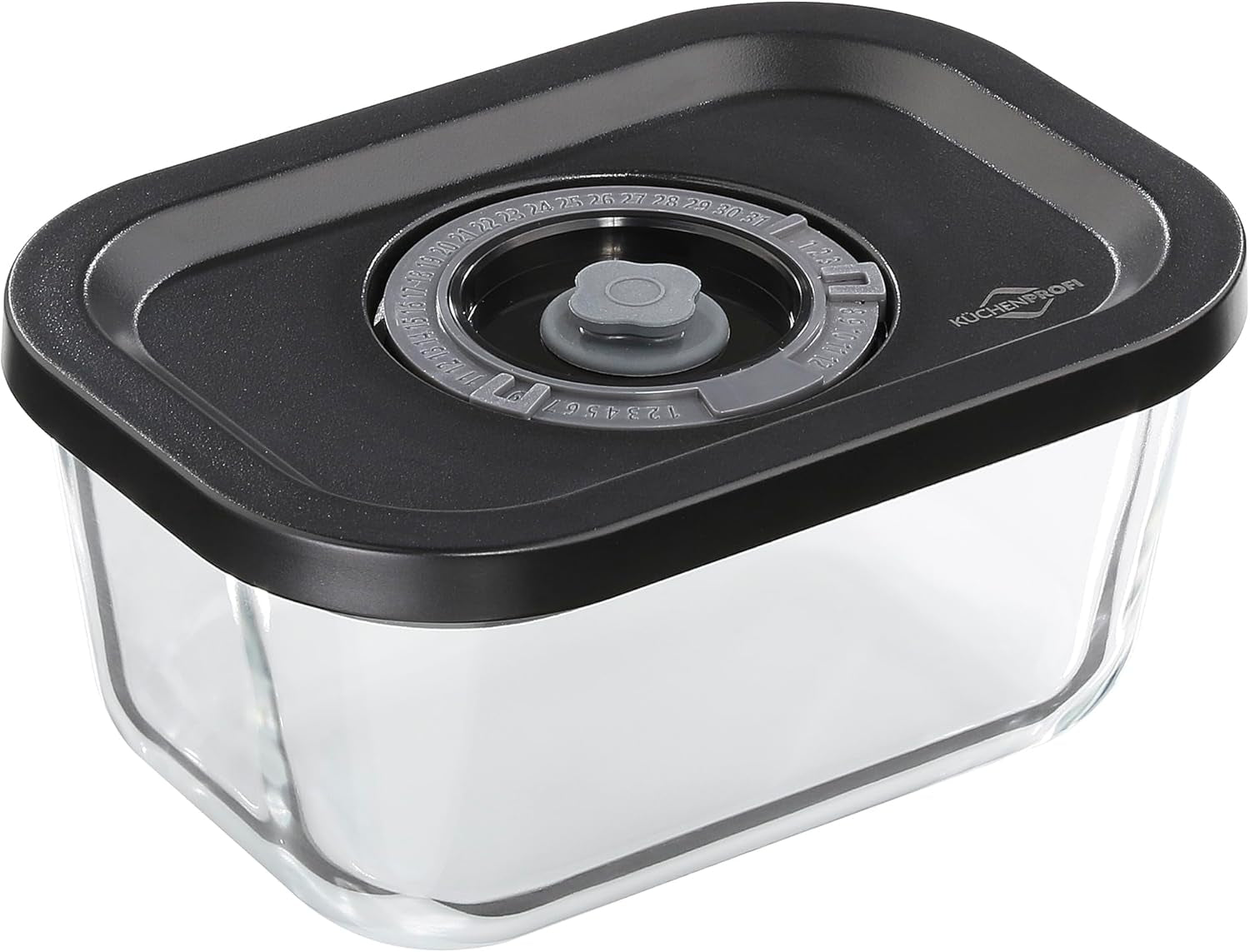 Set de vid Küchenprofi EASYFRESH | Set din 7 piese | 1x pompă electrică de vid, 1x borcan de vid S, M și L, 3x pungi de vid 22x21 cm | sticlă borosilicată, plastic de înaltă calitate | preparare și depozitare Cutii depozitare alimente Naty Shop Cutie de vid S