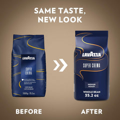 Lavazza Super Cream Espresso Bohnen - 2,2 lb. Beutel (6er Pack)
