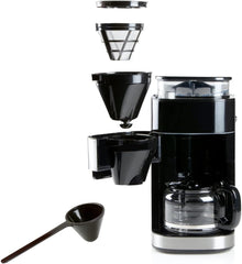 Espressor DOMO DO721K „Grind and Brew” - Funcție Boab-to-Cup - Afișaj LCD - Pentru cafea măcinată sau boabe întregi - 1,5 L